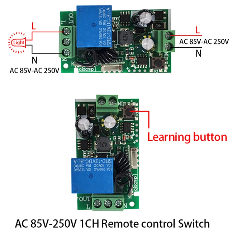 AC85V ~ 220V 1CH 105Db дистанционного Управление светильник реле Выход радио модуль