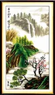 Набор для вышивки крестиком холмы Весна китайская горная река граф печать 14ct 11ct ручная вышивка Сделай Сам Рукоделие принадлежности сумка
