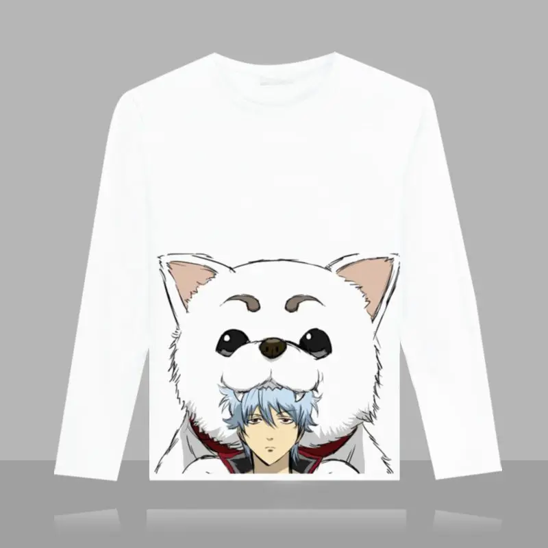 

Футболка унисекс с длинным рукавом, с принтом из аниме Gintama
