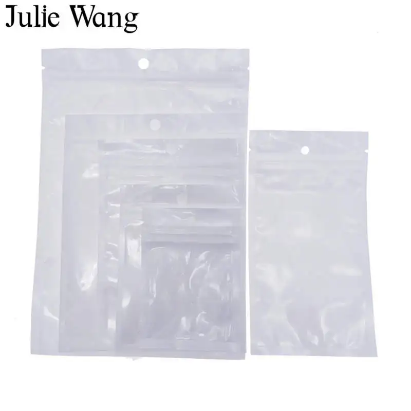 Julie Wang 50 шт. белая прозрачная самозакрывающаяся молния пластиковая Розничная