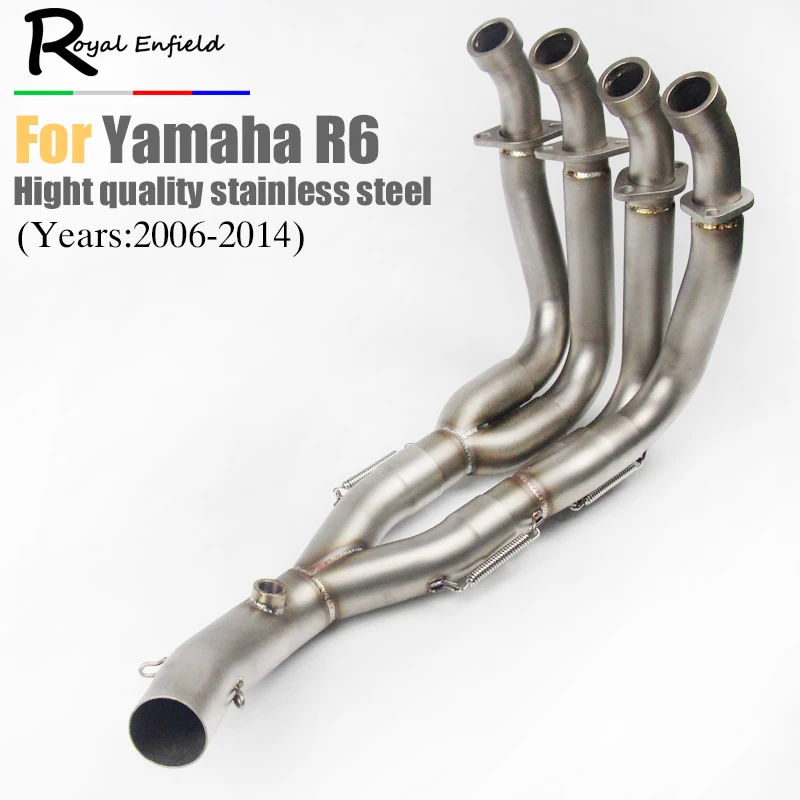 YZF-R6 R6 2006-2017 Motorcycle Modified Exhaust Muffler Pipe Front Header Pipe Escape Moto Full Exhaust Pipe For Yamaha R6
