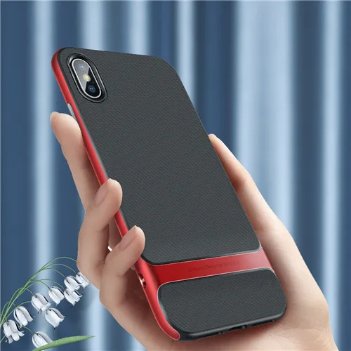 ROCK роскошный чехол для телефона Royce для iPhone дюймов, покрытие из ТПУ, задняя крышка для iPhone 5,8 6,1 6,5 Xs 9 Xs Plus - Цвет: Red
