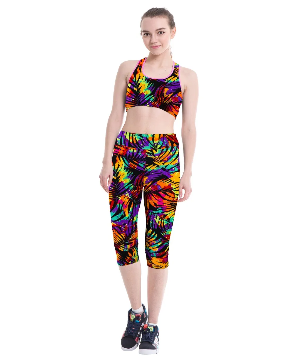 Лидер продаж новинка женские Капри для тренировок фитнеса леггинсы с высокой