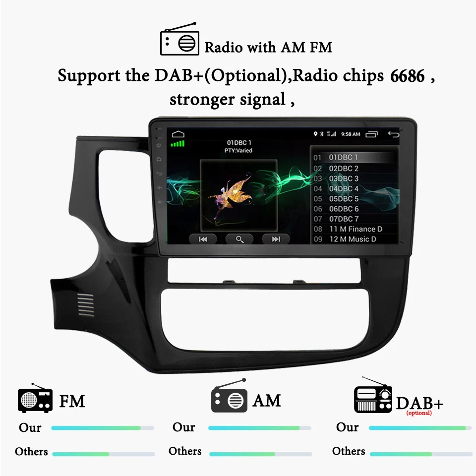 Carplay 6 + 128G android 10 0 автомобильный dvd gps мультимедийный плеер для Mitsubishi Outlander xl 3