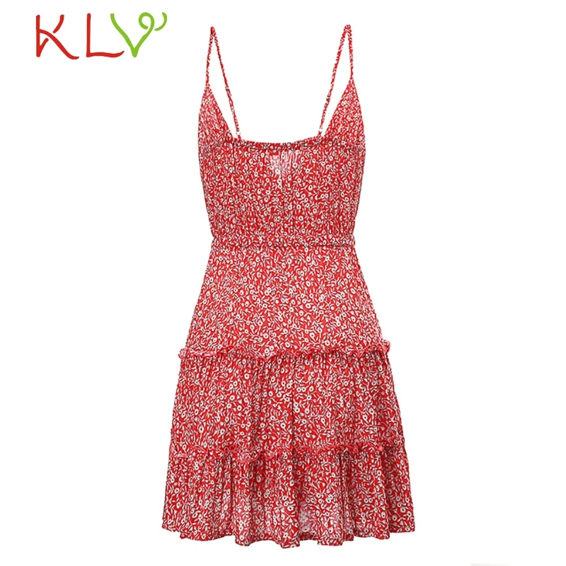 Женское платье без рукавов летнее пляжное с цветочным принтом Повседневное для