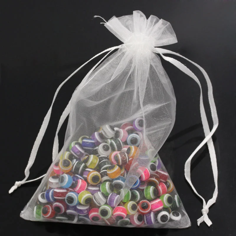 Doreenbeads Органза Drawable свадебный подарок Сумки и Чехлы белый 15x10 см, 50 шт.(b24676