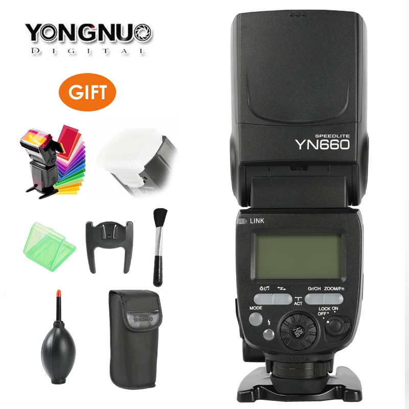 Беспроводная основная вспышка Yongnuo YN660 YN-660 GN66 2 4G HSS 1/18000s как YN560 IV для камер Canon Nikon