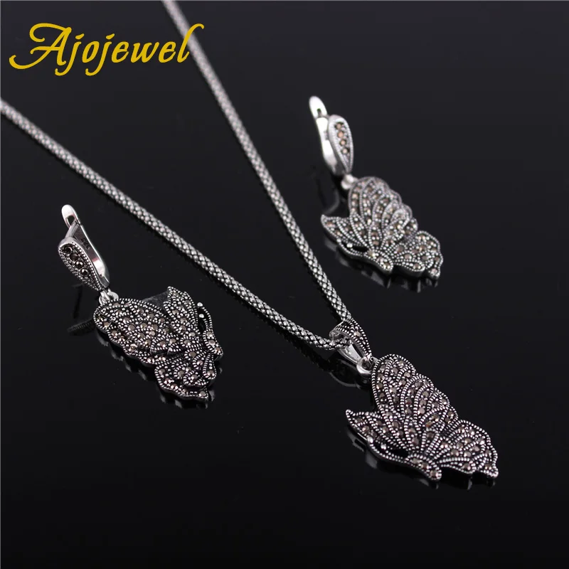 Женское Винтажное колье и серьги в стиле ретро|necklace and earrings|parure bijouxanimal jewelry set |