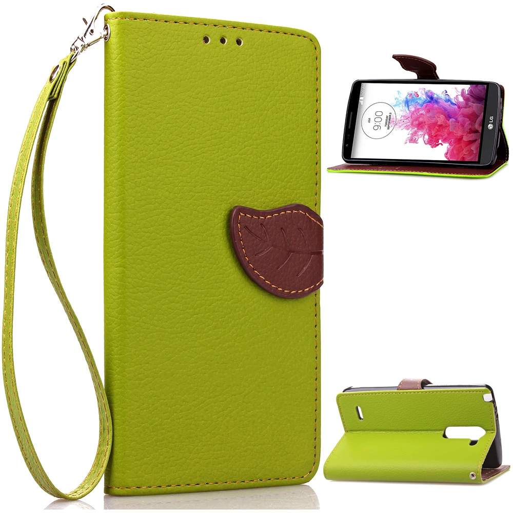 Лист Застежка Кошелек Case для LG G3 stylus D690 Роскошный PU Кожи Folio Stand с Карт памяти Stylus