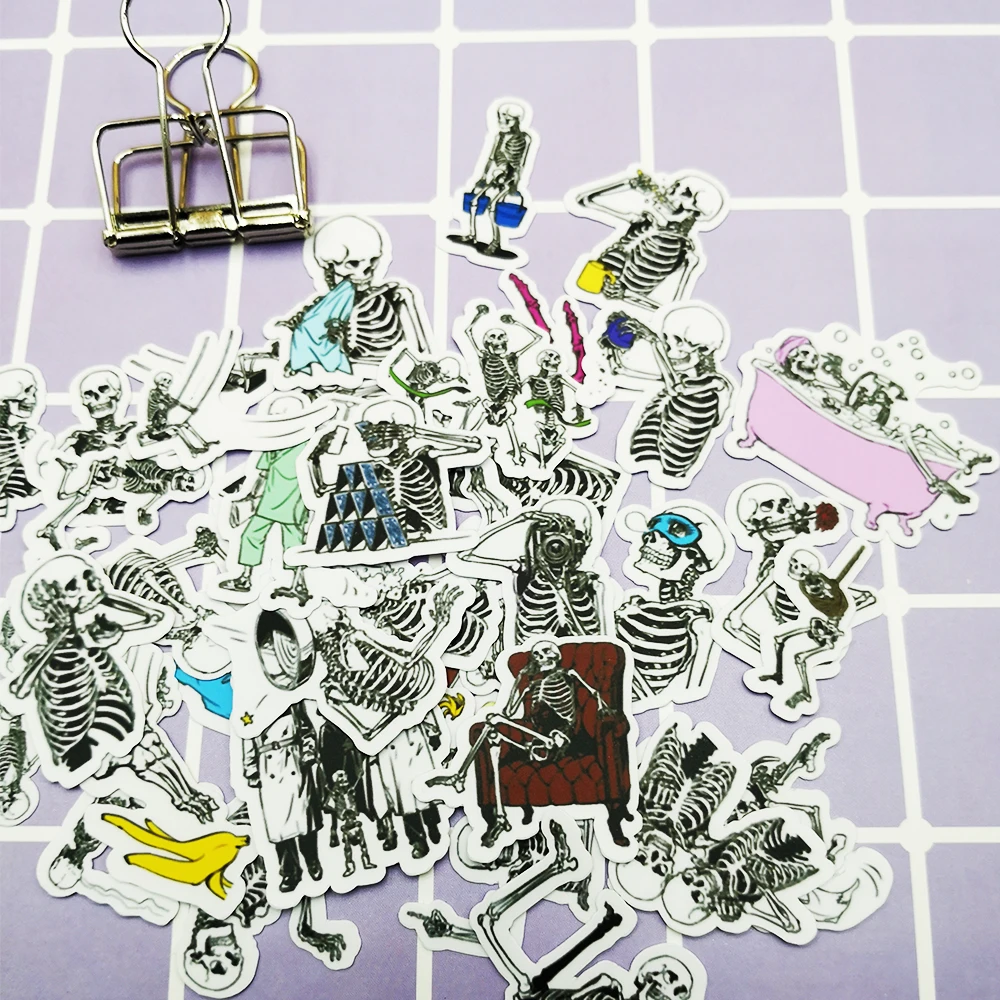 20/40 шт. Fun Life люди череп украшения Скрап Бумага Стикеры s DIY стикер для рукоделия фото украшение для дневника