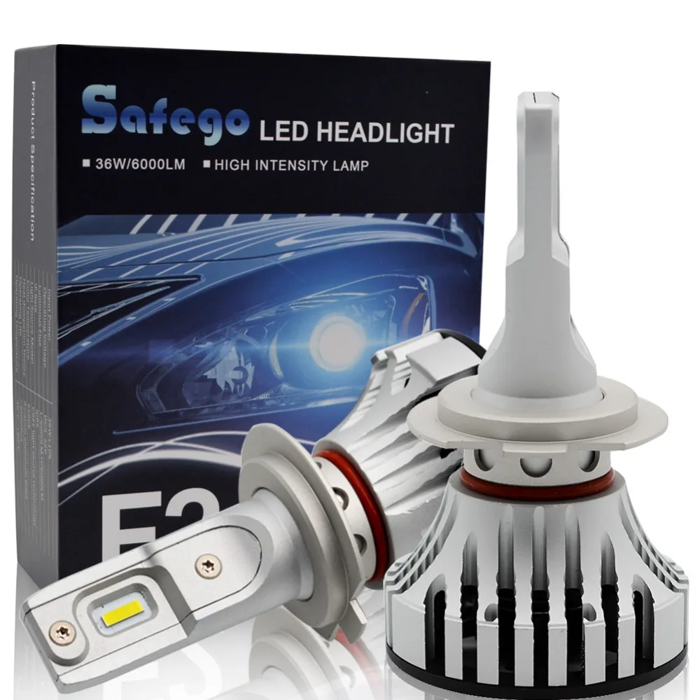 Safego 36W H11 H4 H7 комплект автомобильных светодиодных фар H8 H9 9005 9006 лампы 2 супер ярких