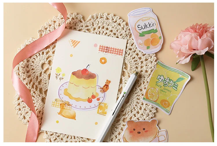 30 листов липких заметок пуля журнал Memo Kawaii Наклейки японский стиль забавная еда Винтаж закладки учитель Примечание стационарный