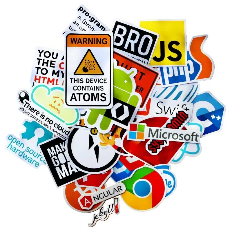 30 шт./лот Программирование java php мультфильм дети наклейки для багажа чемодан
