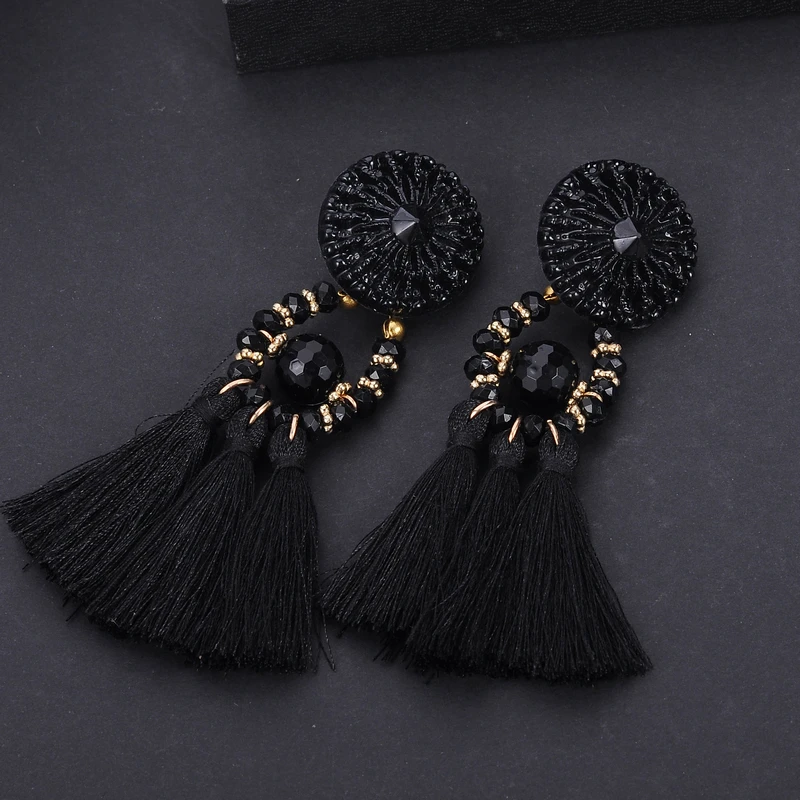 Beagloer Brincos Для женщин Boho падения мотаться бахрома серьги Винтаж Этническая себе