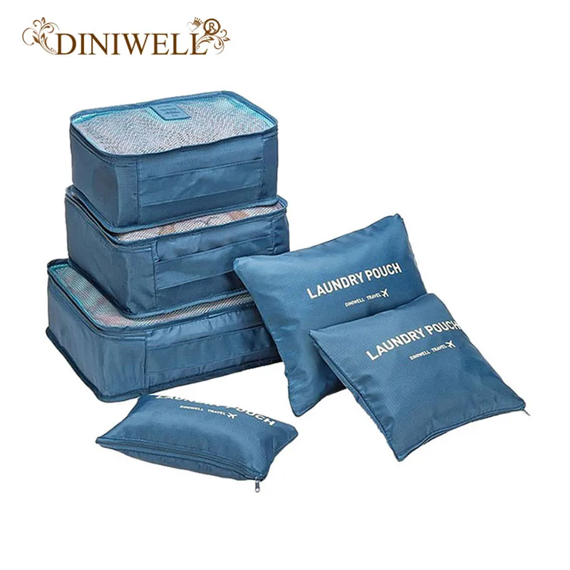 DINIWELL новинка 6 шт./компл. Высококачественная дорожная Сетчатая Сумка из ткани