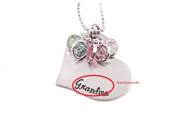 

Personalized name or words Necklace Engraved Jewelry Heart Necklace Gift Personalized Necklace N287