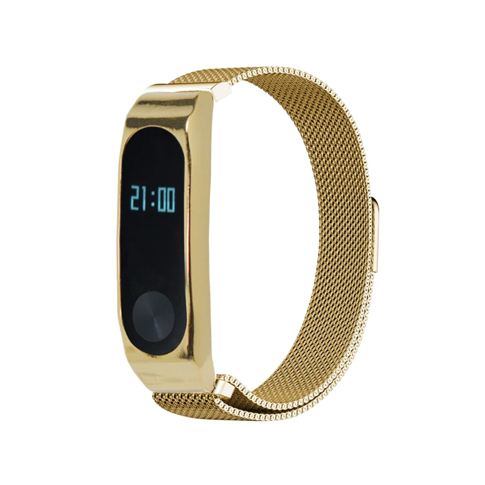 Золотой ремешок Amazfeel для mi Band 2, браслет на запястье, Безвинтовой металлический браслет из нержавеющей стали mi Band 2, ремешок с магнитной пряжкой