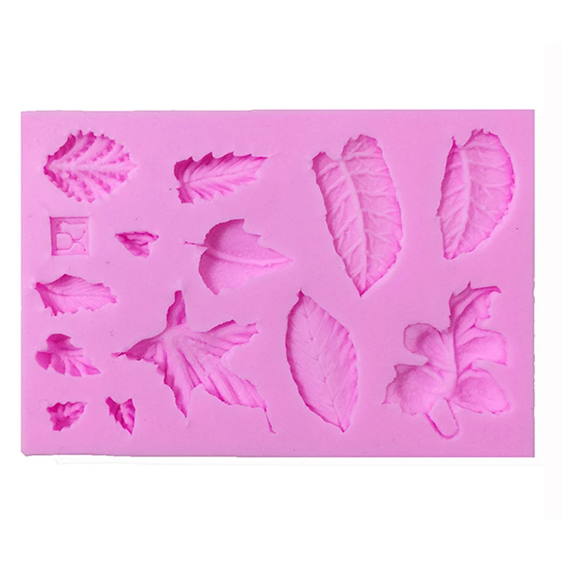 1 шт. форма для помадки сахарного торта листья силиконовая выпечки кухонные