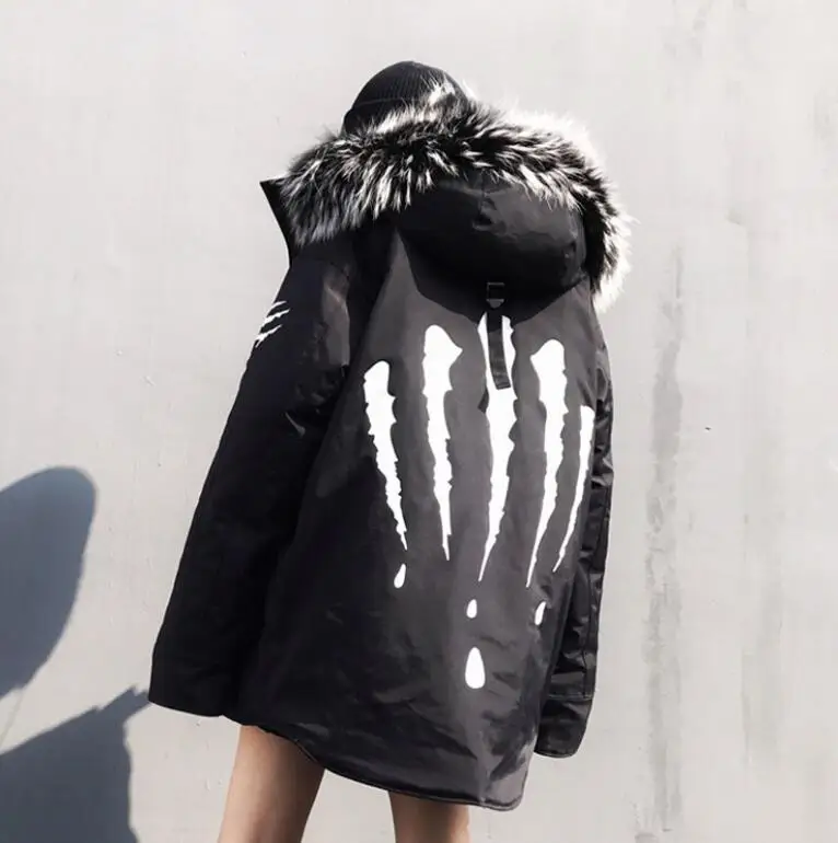 Мужские парки зимняя куртка с меховым капюшоном Мужская парка подкладкой