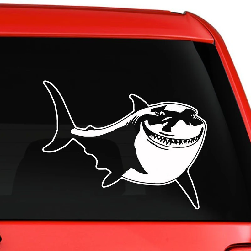 

Shark From Children Cartoon Animation Motorcycle SUVs Bumper Car Sticker Window Laptop Car Styling Vinyl Decals