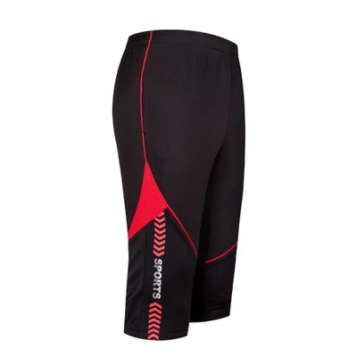9715 red Мужские спортивные штаны, футбольные тренировочные штаны, укороченные штаны, короткие спортивные штаны, штаны для бега - Цвет: 9715 red