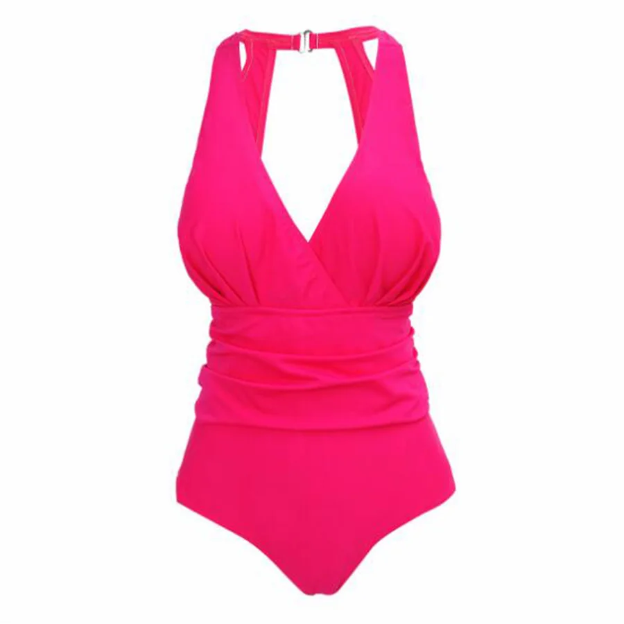 

Plus large size one-piece women's swimsuit 2019 new sexy backless large size swimsuit Monokini beachwear 2XL-5XL