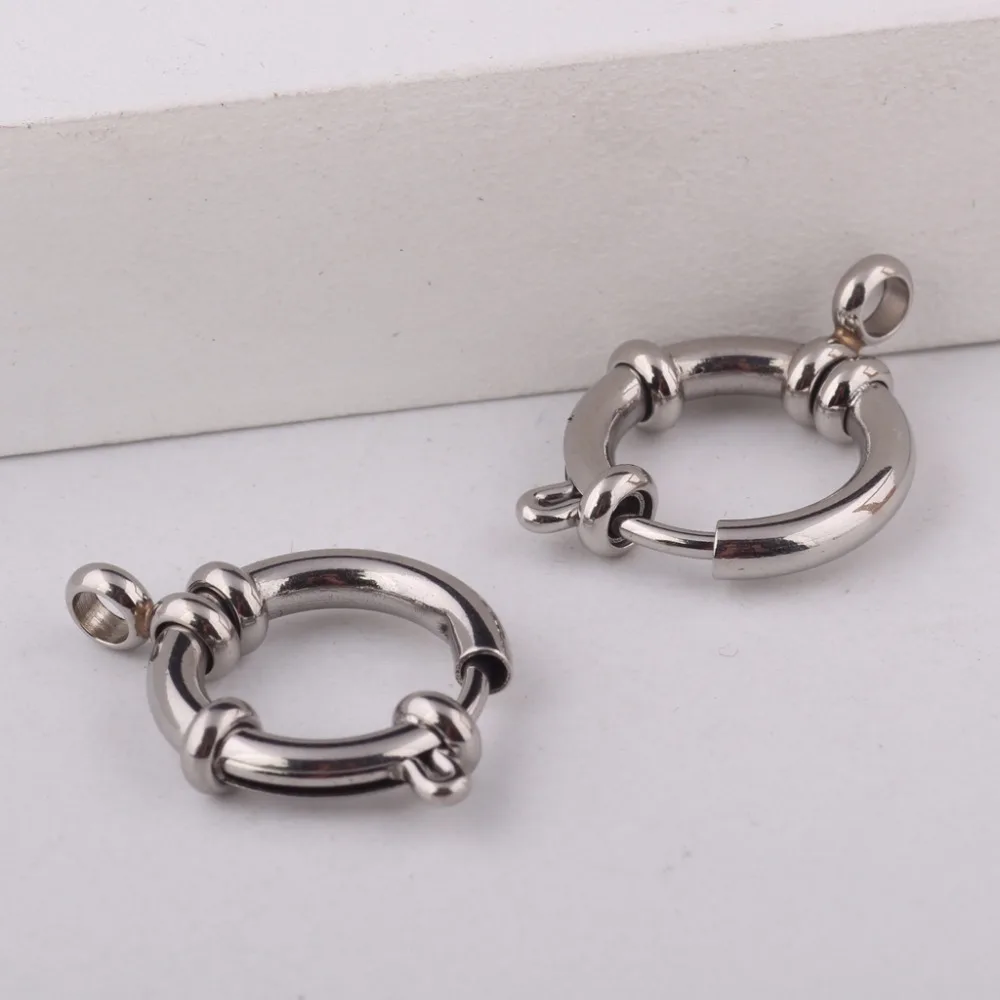 Reidgaller 10 шт. 13 мм Диаметр кольцо Пружинная Застежка нержавеющая сталь ювелирных