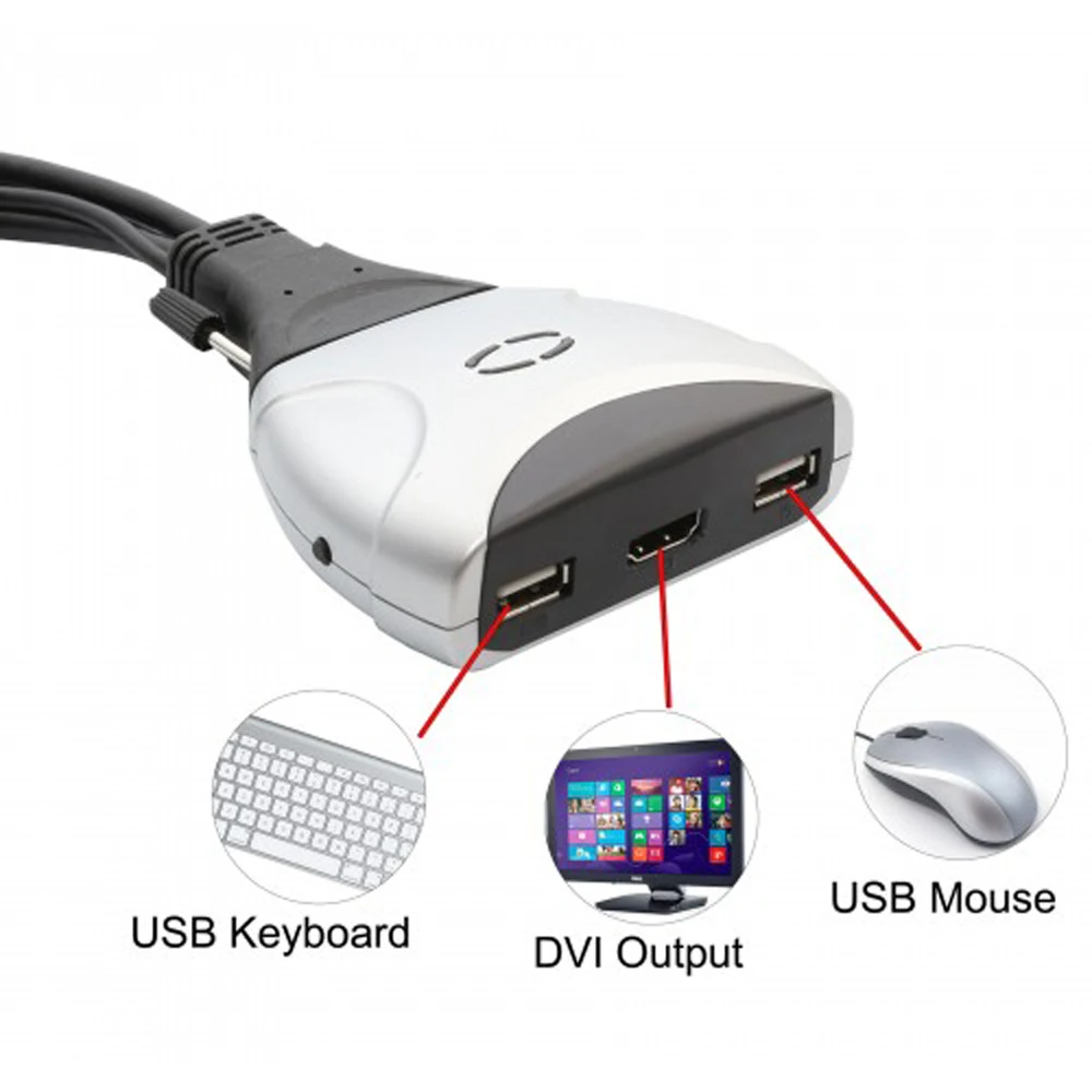 Новинка 2017 Syba высокое качество 2 порта USB 0 HDMI 1 3 квм переключатель длина кабеля 20
