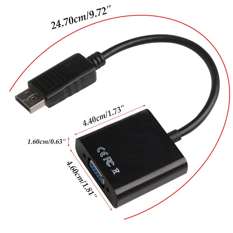 Новый горячий Профессиональный 1080P порт дисплея DP к VGA Женский конвертер адаптер