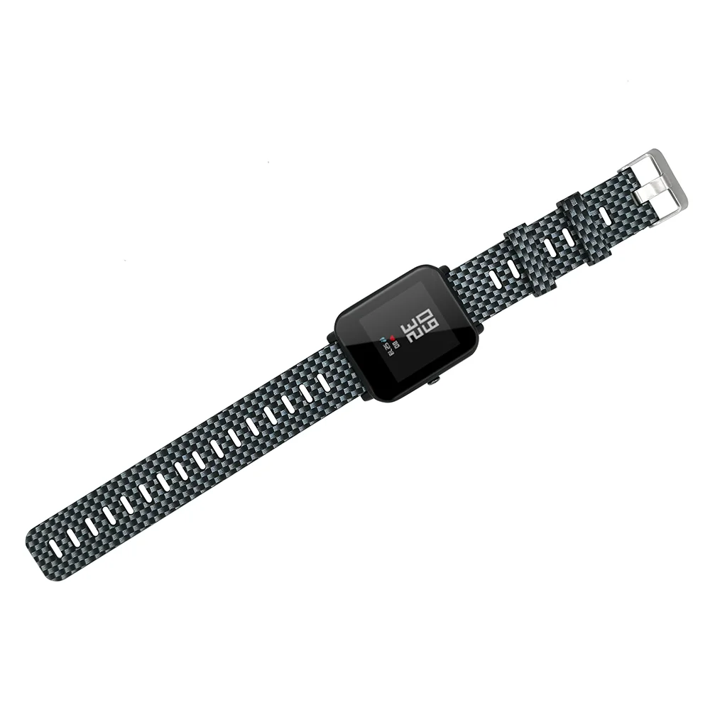 FIFATA 20 мм Цветной силиконовый ремешок для часов для Xiaomi Huami Amazfit Bip Youth/huawei Watch2 чехол для часов+ ремешок для 20 мм