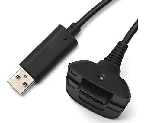 Черный беспроводной контроллер для Xbox 360 USB кабель зарядки замена провода