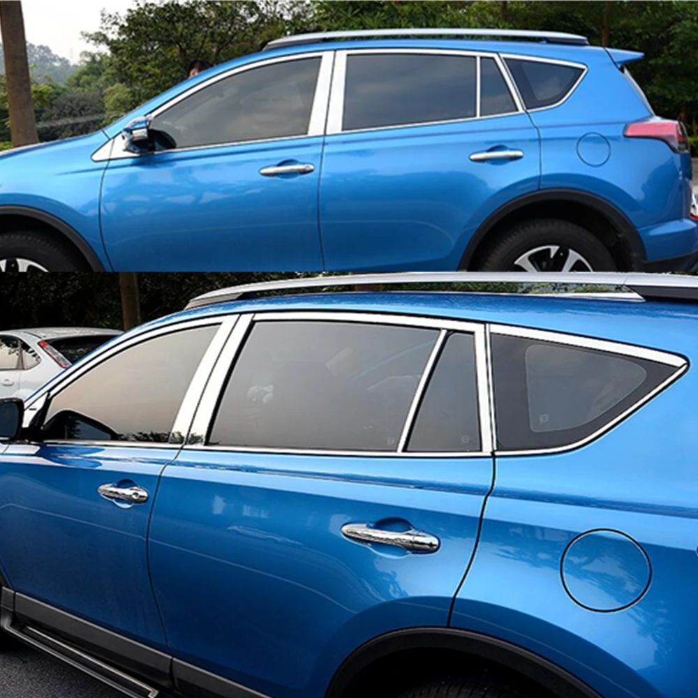 Для Toyota RAV4 2014 2015 2016 автомобильная палочка корпус из нержавеющей стали стеклянная