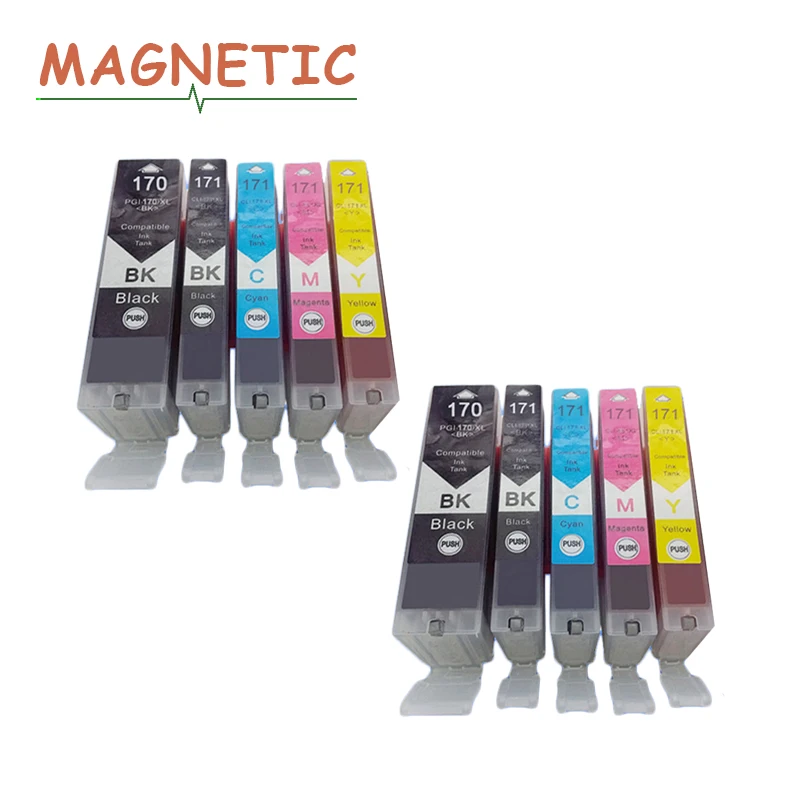 

10X for canon PGI170 pgi-170 Compatible Ink Cartridge For Canon PIXMA MG5710/MG6810/MG7710/MG7710 Printer ink Cartridges pgi 170