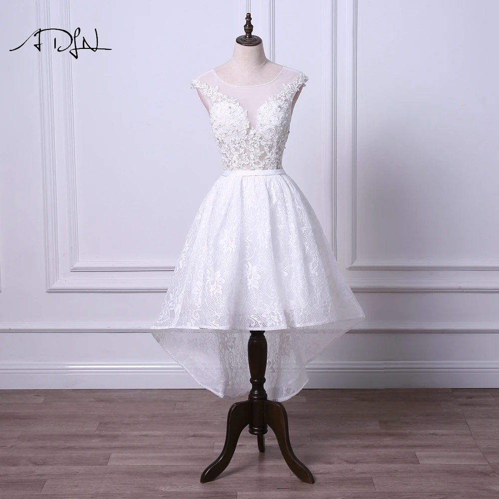 Платье для свадьбы ADLN сексуальное с глубоким вырезом|robe de mariage|cheap bridal gownshigh low wedding