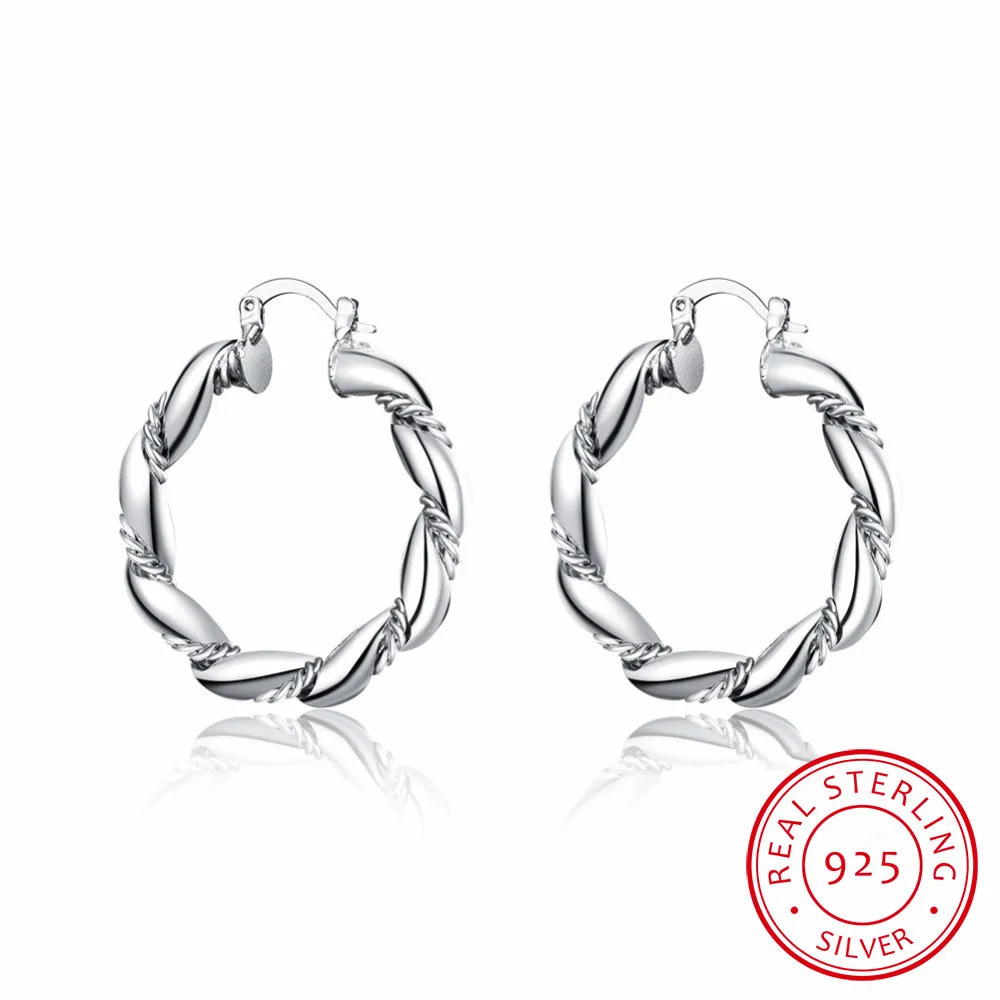 Серьги кольца женские из серебра 925 пробы с индивидуальным