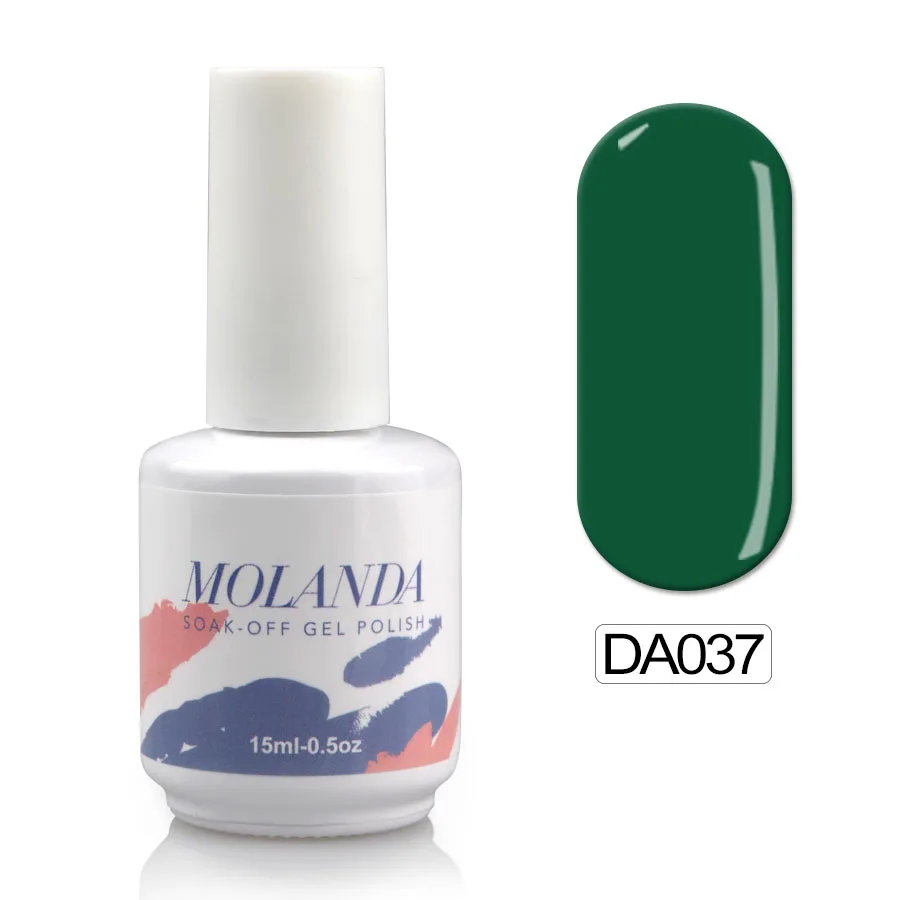 DA037 Molanda дизайн ногтей Фиолетовый Цвет УФ-гель для ногтей блестящая поверхность Французский маникюр гель УФ Гель-лак для полировки модный набор - Цвет: DA037