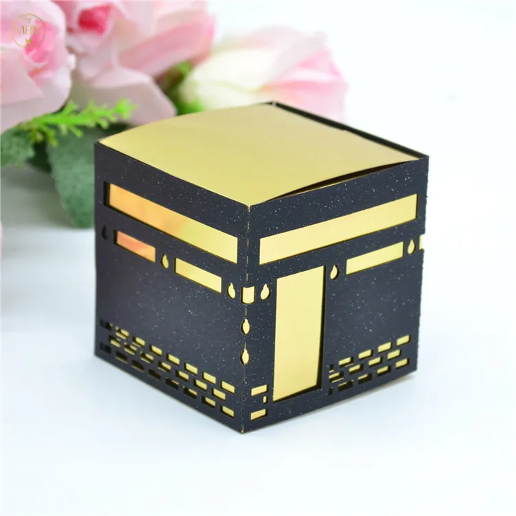 Коробочки для сувениров kaaba лазерной резки паломничества Mubarak|Подарочные сумки и