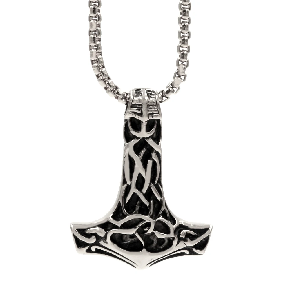 Оптовая продажа с фабрики модное мужское ожерелье кулоном Молот Тора из