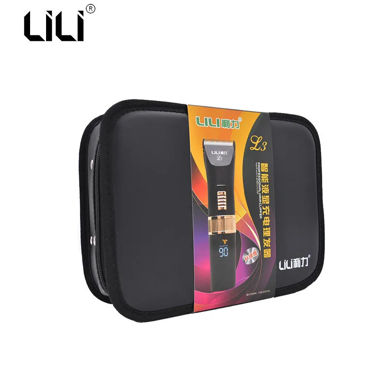 LILI новая машинка для стрижки волос с ЖК-дисплеем 2200 мАч литиевая батарея