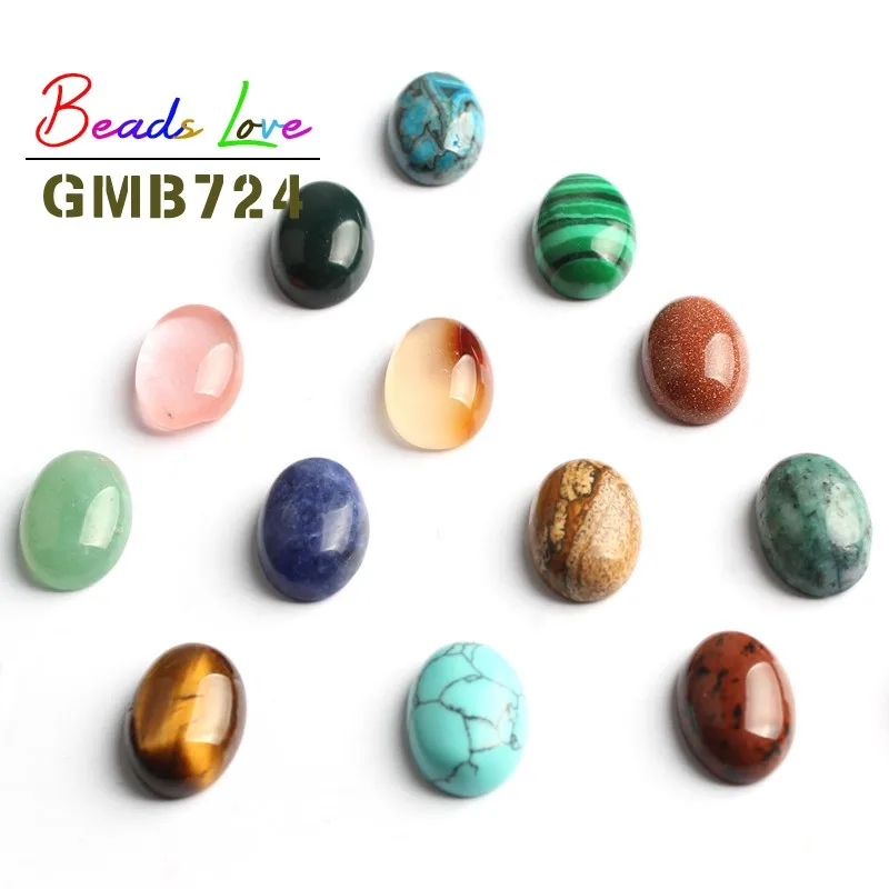 10x14mm Oval Натуральный Камень Смешанные овальные капли воды Кабошон бусины для самостоятельного изготовления ювелирных изделий ювелирные изделия аксессуары 10 14 мм 10 шт./лот - Цвет: 10x14mm Oval