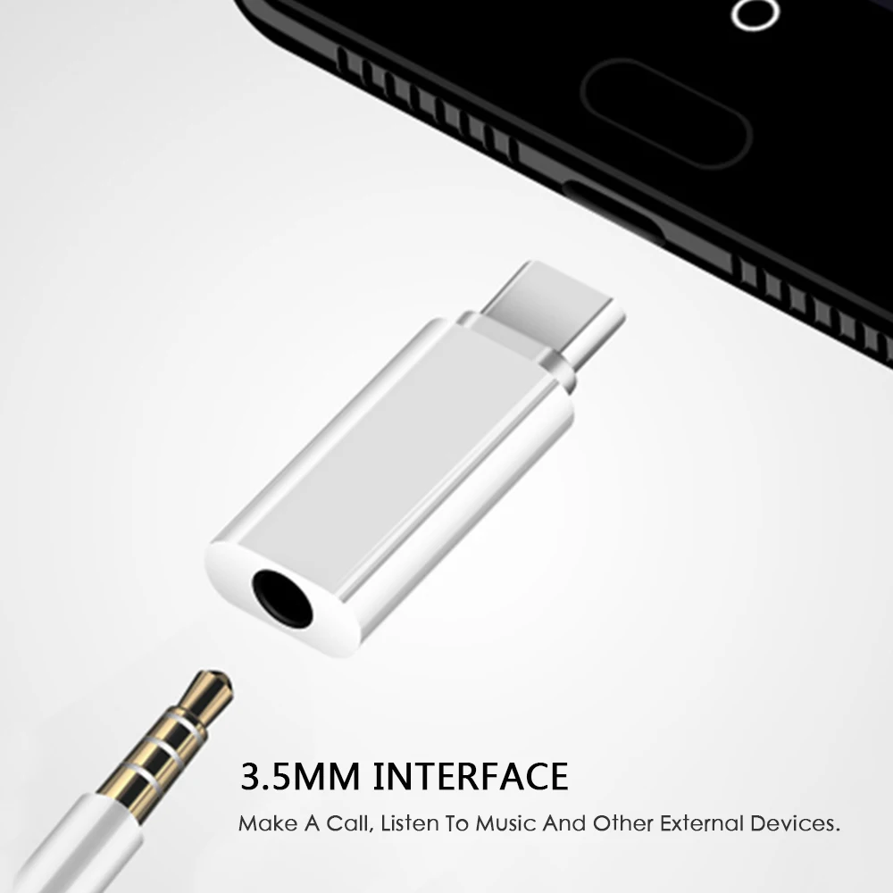 Type C to 3.5mm Female Audio Jack Headphone Cable Adapter Connector For Huawei P9 Motorola Moto Z HTC Bolt | Мобильные телефоны и
