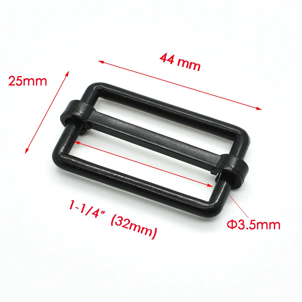 

Webbing Size 32mm Plastic Slider Tri Glide Adjust Buckles For Dog Collar Harness Backpack Straps Black