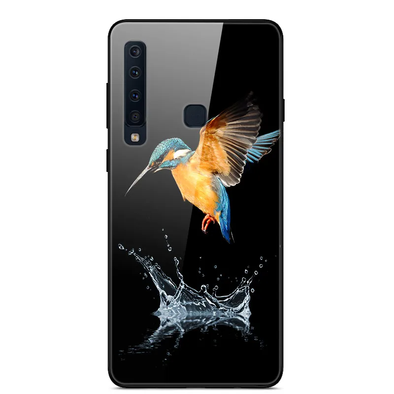 Стеклянный чехол для Samsung Galaxy A9 2018 закаленная задняя крышка A920 A9S чехлы телефонов