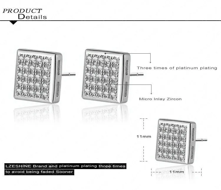 LZESHINE Марка Новый костюм Серьги золото Цвет микро инкрустация ААА кубического