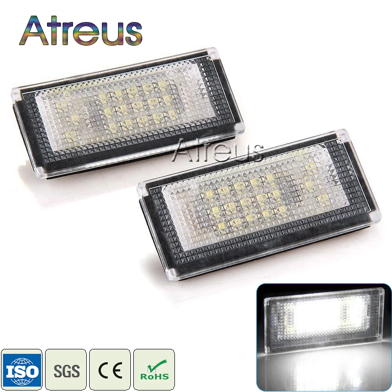 

Atreus Car LED License Plate Lights 12VFor BMW Mini Cooper S R50 R52 R53 Accessories 2X White SMD LED Number Plate Lamp Bulb Kit