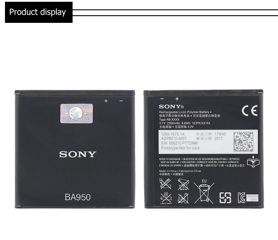 Аккумулятор для телефона sony BA950 Для sony Xperia ZR SO-04E M36h C5502 C5503 AB-0300 2300mAh Сменные Аккумуляторы для телефонов