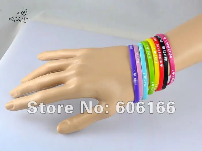 200 шт. набор из 5 мм горячая Распродажа 1D I Love One Direction супер звезда силиконовый