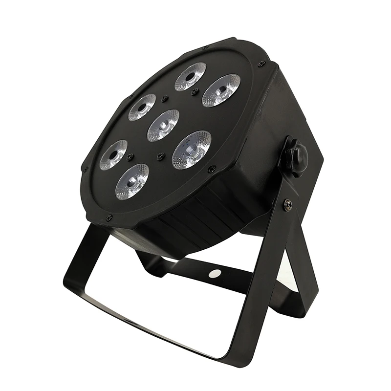 DMX управление светодиодный Par 7x18 Вт RGBWA UV 6в1 роскошный DMX 9 каналов Светодиодный плоский Par свет 7X12 Вт светодиодный плоский Par вечерние DJ дискотеки