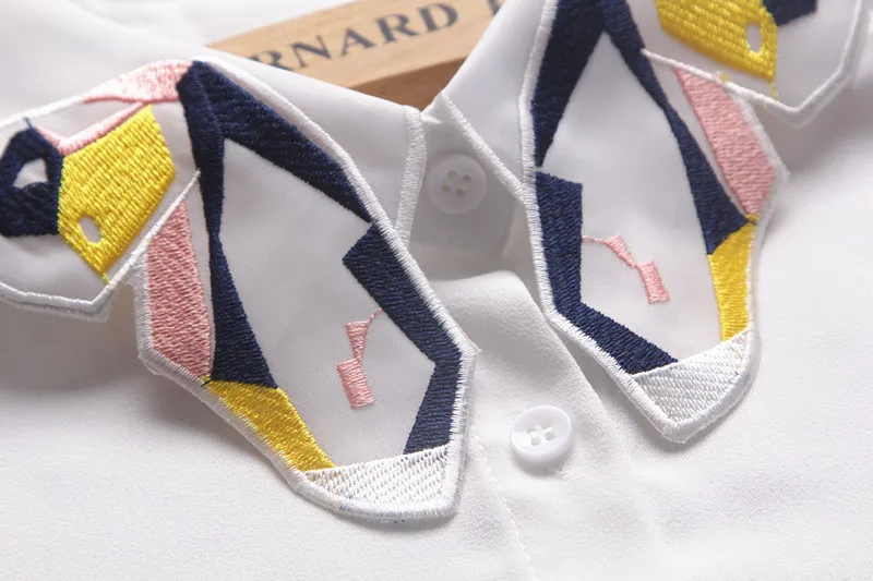 Высокое качество вышитый Цвет Бабочка Кристалл ожерелье жилет рубашка Ретро