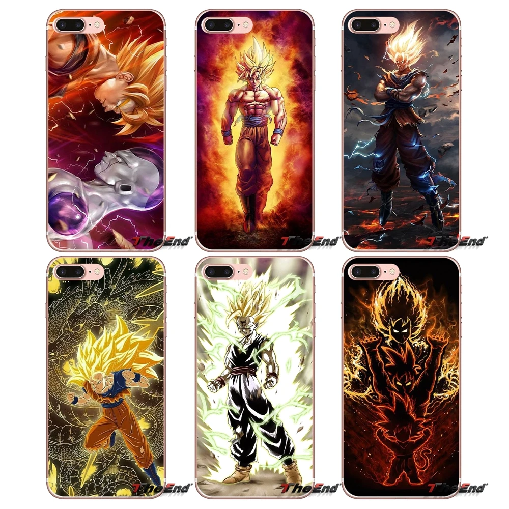 Чехол DRAGON BALL Z Super Saiyan God Son Goku для Apple iPhone X 4 4S 5 5S SE 5C 6 6S 7 8 Plus 6Plus 7plus 8plus Fundas